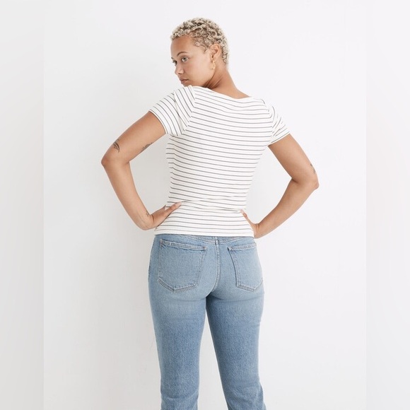 Madewell Ribbed Square-Neck Crop Top - Picture 2 of 7